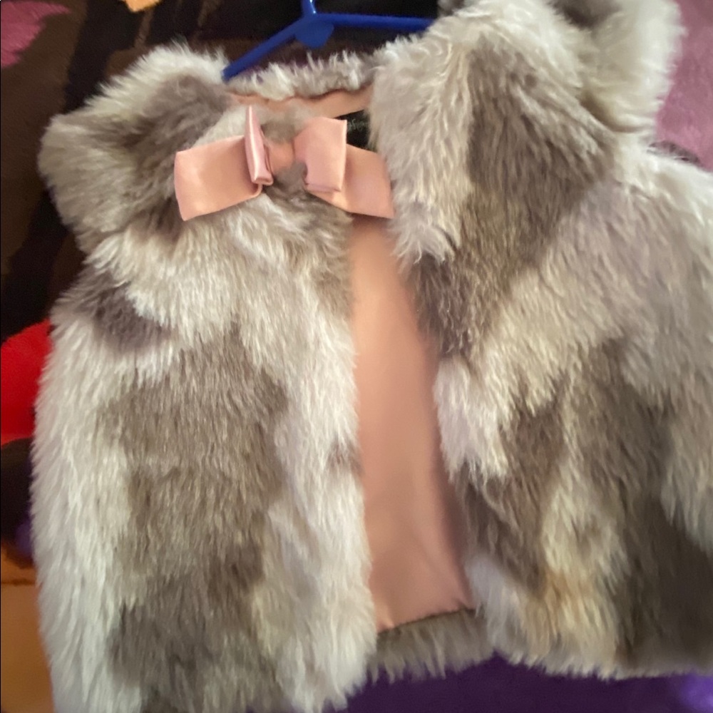 Cynthia Fowler faux fur kids vest
